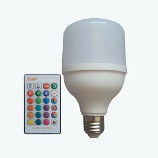 لامپ 18 وات RGB با قابلیت تغییر رنگ رقص نور دار پایه E27